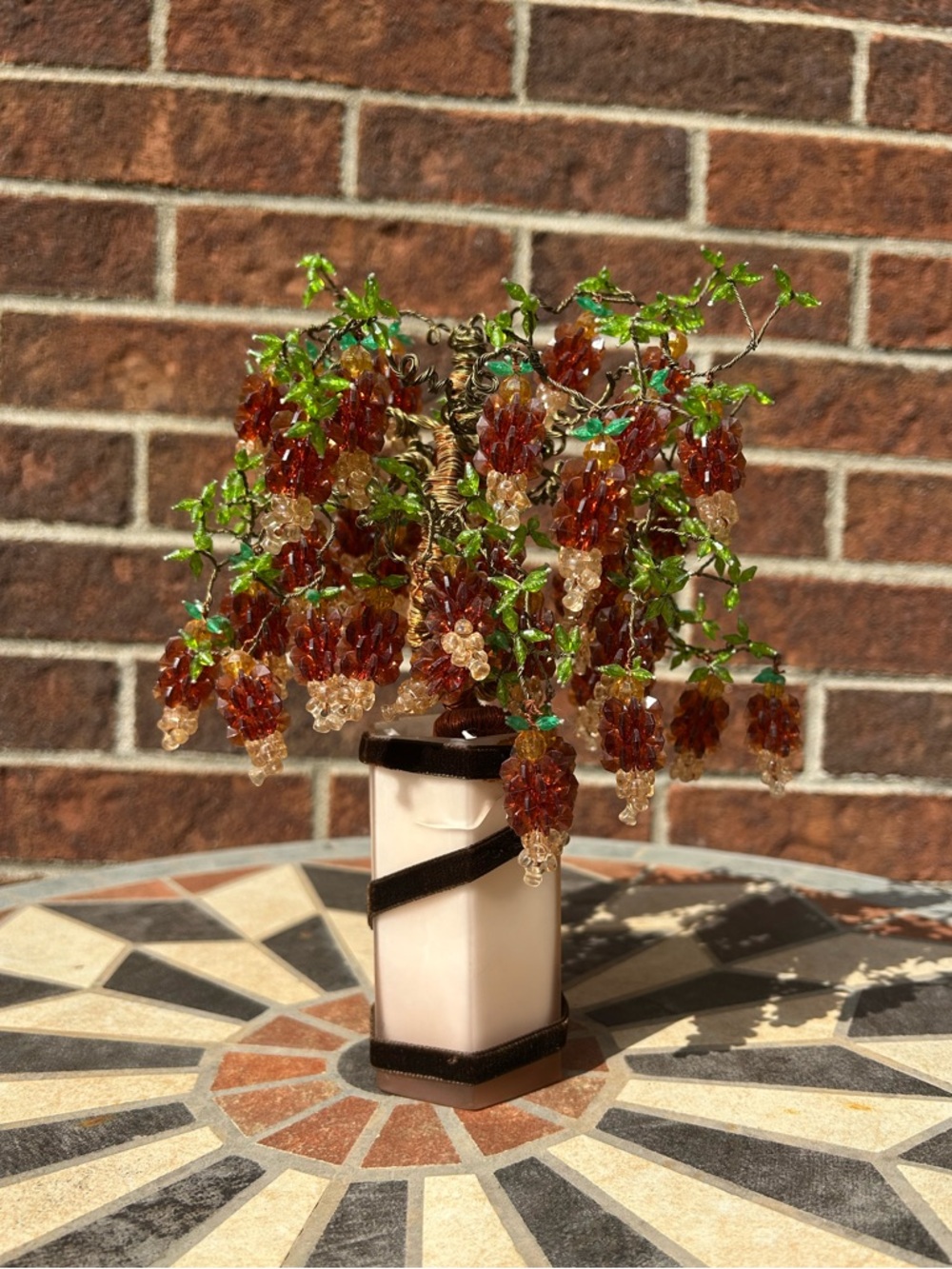 Beaded wire grape tree